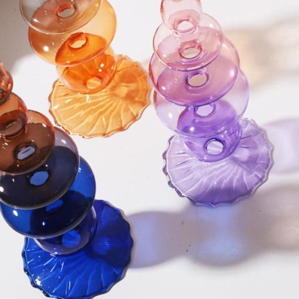 Chandelier verre bicolore, pièce maîtresse lumineuse