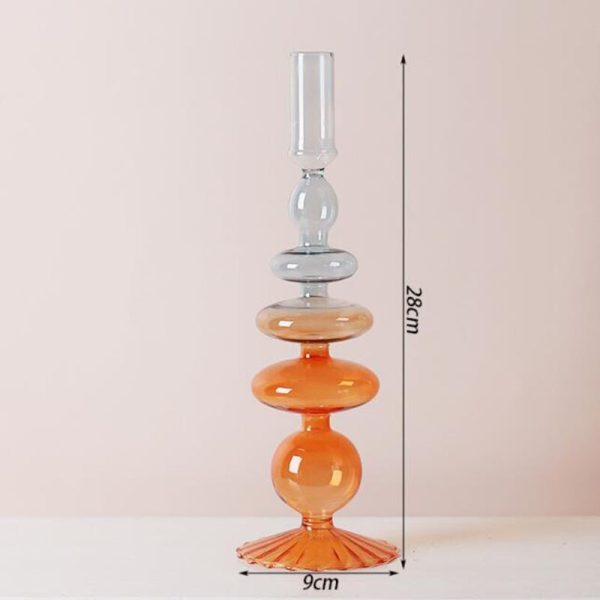 Verre bicolore chandelier, accessoire décoratif unique