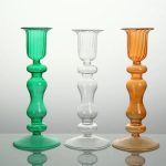 Chandelier en verre coloré rétro, style vintage