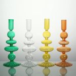 Suspension en verre coloré, ambiance vintage