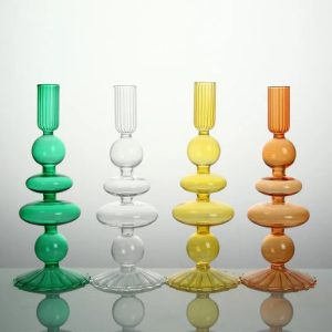 Suspension en verre coloré, ambiance vintage