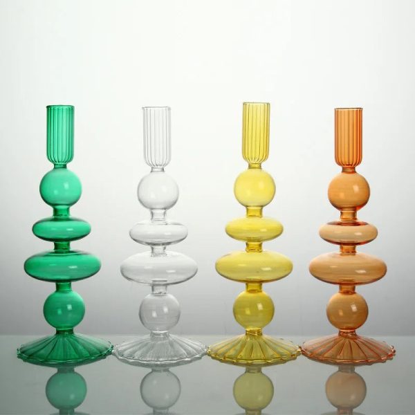 Suspension en verre coloré, ambiance vintage