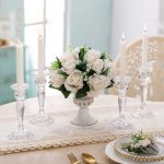 Chandelier en verre Corinthien - Set de 2 bougeoirs