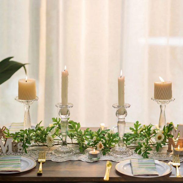 Bougeoir en verre élégant pour décoration intérieure