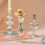 Lustre en verre irisé pour décoration intérieure