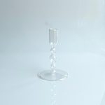 Bougeoir en verre jaune pour déco moderne