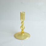 Bougeoir verre jaune pour ambiance chaleureuse