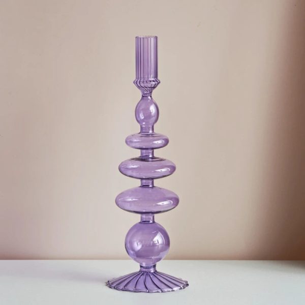 Bougeoir en verre Lila pour intérieur chic