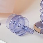 Verre Lila : bougeoir moderne