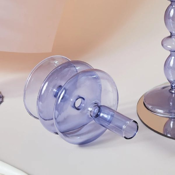 Verre Lila : bougeoir moderne