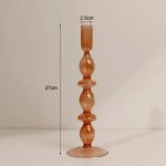 Bougeoir verre marron pour décoration intérieure