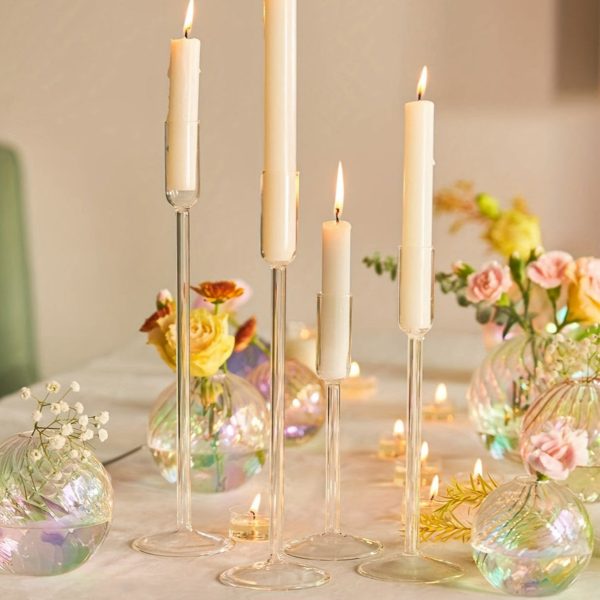 Chandelier moderne en verre - design élégant x4