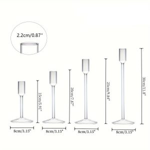 Lustre en verre moderne - style raffiné x4