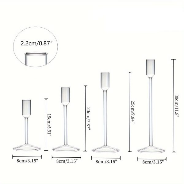 Lustre en verre moderne - style raffiné x4