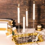 Chandelier x4 en verre - collection design moderne