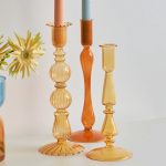 Chandelier verre ocre, accessoire décoratif moderne