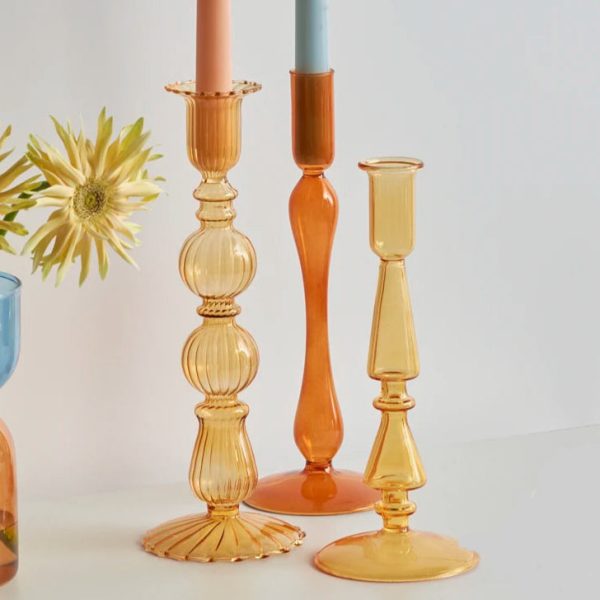 Chandelier verre ocre, accessoire décoratif moderne