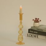 Bougeoir Verre au design rétro, style vintage