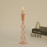 Verre rétro pour bougeoir, chic et intemporel