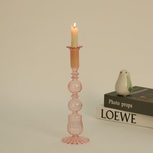 Verre rétro pour bougeoir, chic et intemporel