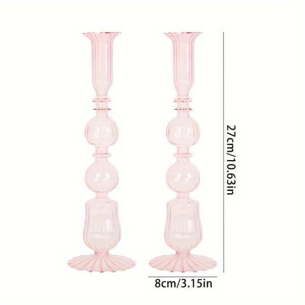 Bougeoirs en verre, parfaits pour une table élégante