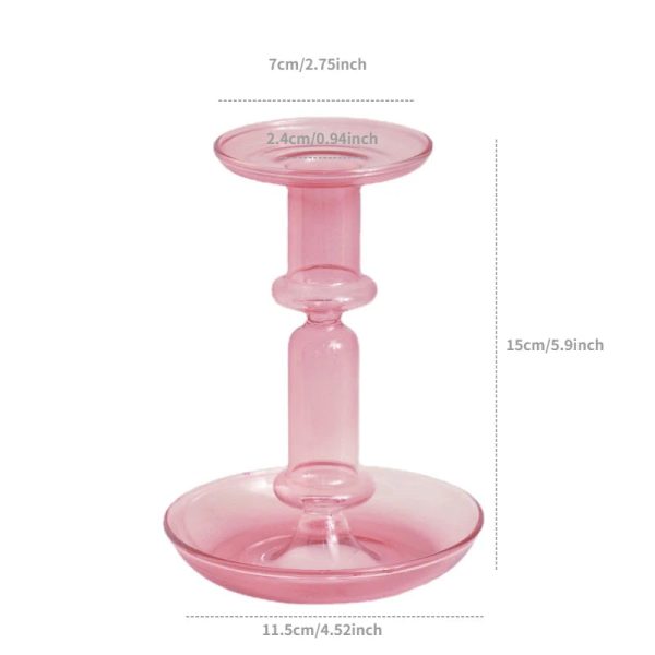 Chandelier en verre rose élégant pour décoration intérieure - vue 2