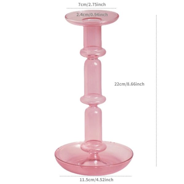 Chandelier en verre rose élégant pour décoration intérieure - vue 3