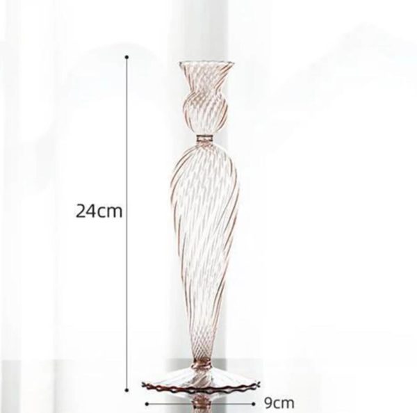 Bougeoir en verre soufflé pour intérieur raffiné