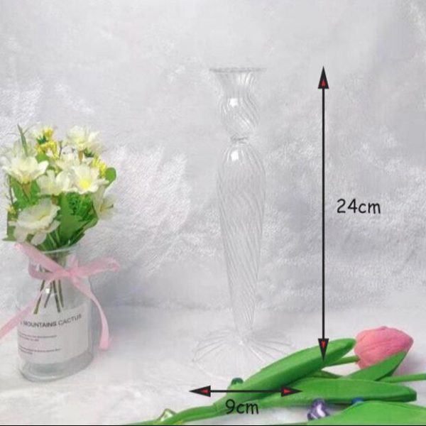 Bougeoir élégant en verre pour table