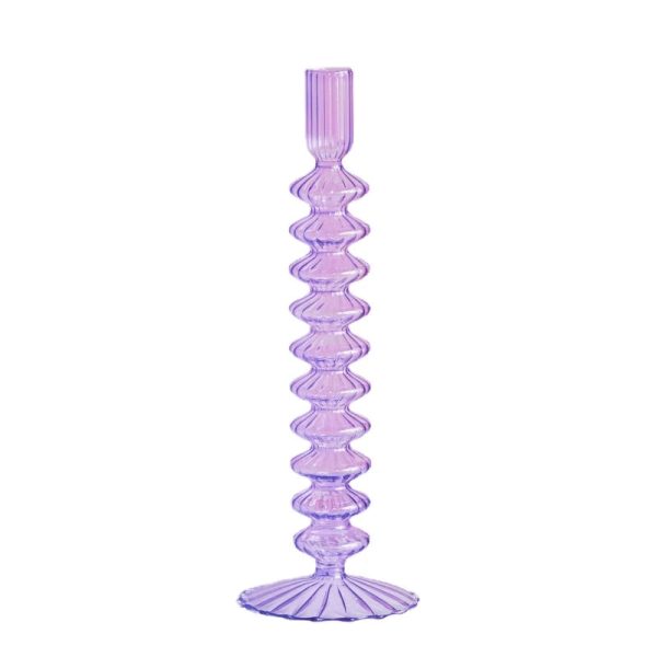 Chandelier en verre strié, style contemporain