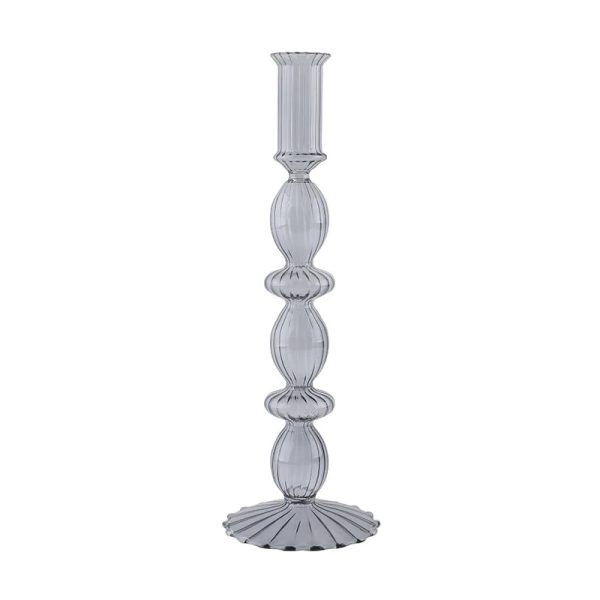 Chandelier en verre avec motif strié raffiné