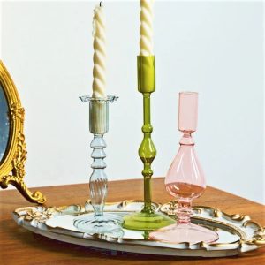 Chandelier en verre élégant et coloré