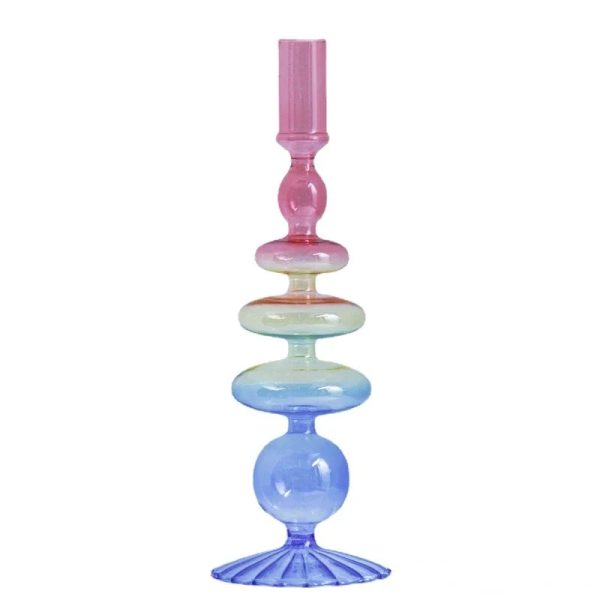 Chandelier en verre aux couleurs harmonieuses