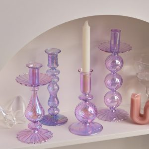 Chandelier Verre - Violet Irisé