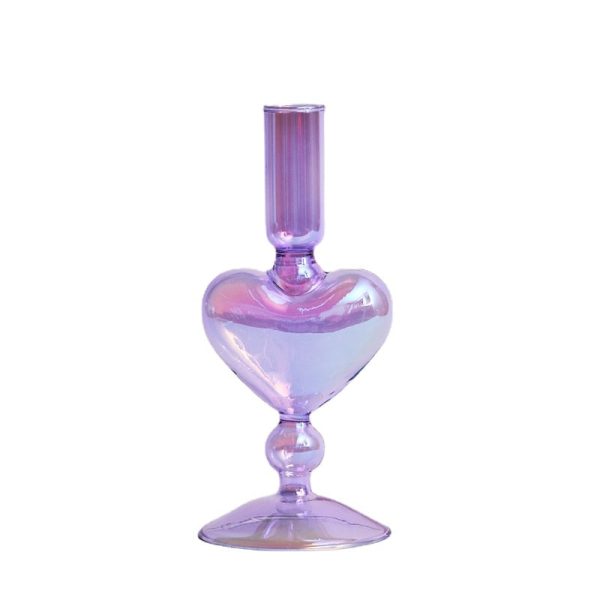 Chandelier en verre violet, design chic et contemporain