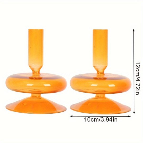 Verre orange chandelier élégant