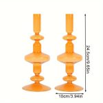 Verre orange bougeoir pour intérieur