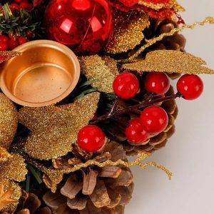 Bougeoir de l'Avent en couronne pour une ambiance festive