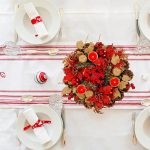 Bougeoir de l'Avent en couronne pour une table festive