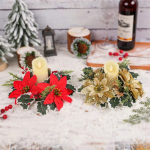 Bougeoir de Noël en couronne élégante