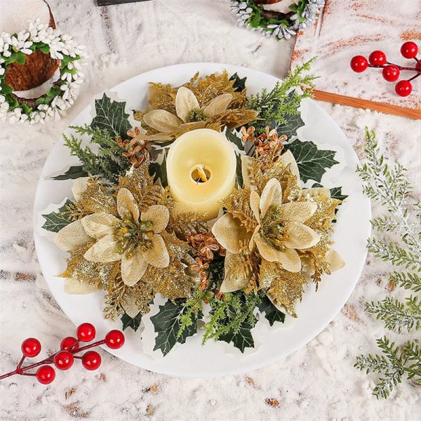 Accessoire de Noël : bougeoir en couronne