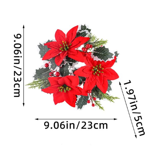 Couronne festive avec bougeoir intégré