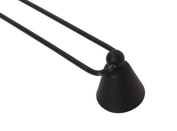 Accessoire en métal noir pour éteindre les bougies