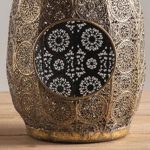 Photophore doré design inspiré de l'Orient