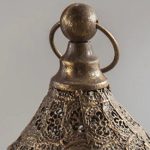 Photophore doré pour éclairage d'ambiance