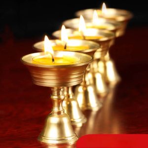 Porte bougie spirituel en design tibétain