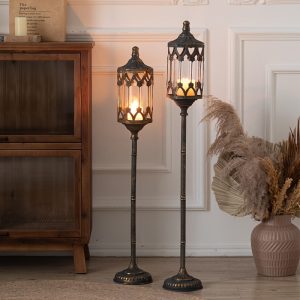 Lanterne vintage sur pied pour ambiance chaleureuse