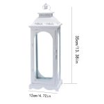 Lanterne vintage noire en fer et fonte