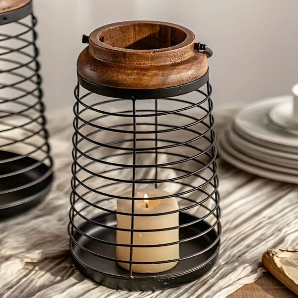 Lanterne décorative en fer forgé