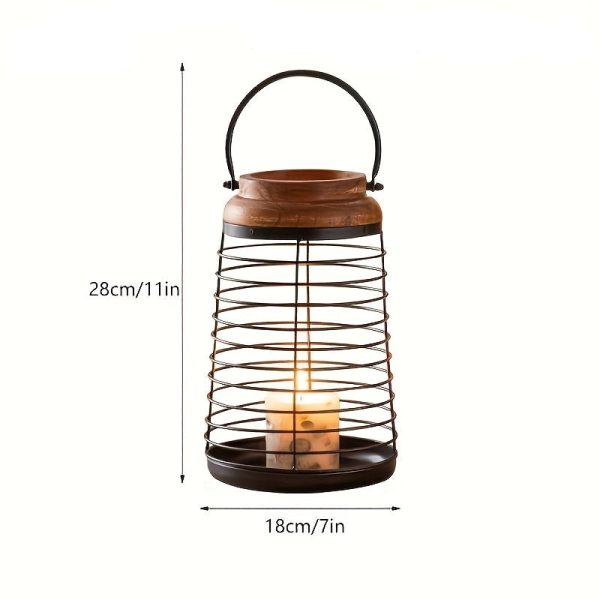 Objet de décoration en métal et bois